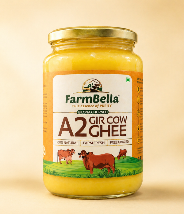 A2 Gir Cow Ghee - Made From Curd (1000ml)