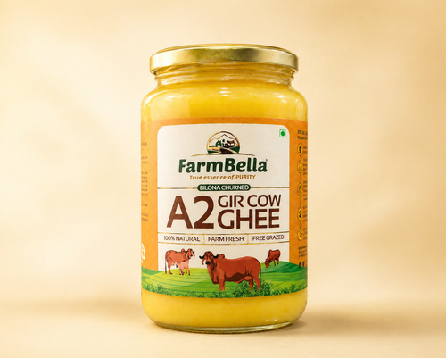 A2 Gir Cow Ghee - Made From Curd (1000ml)