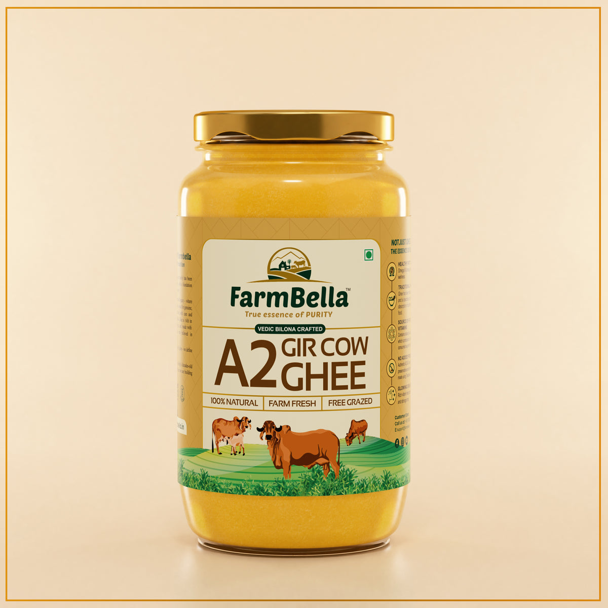 A2 Gir Cow Ghee- Made From Curd (500ml)