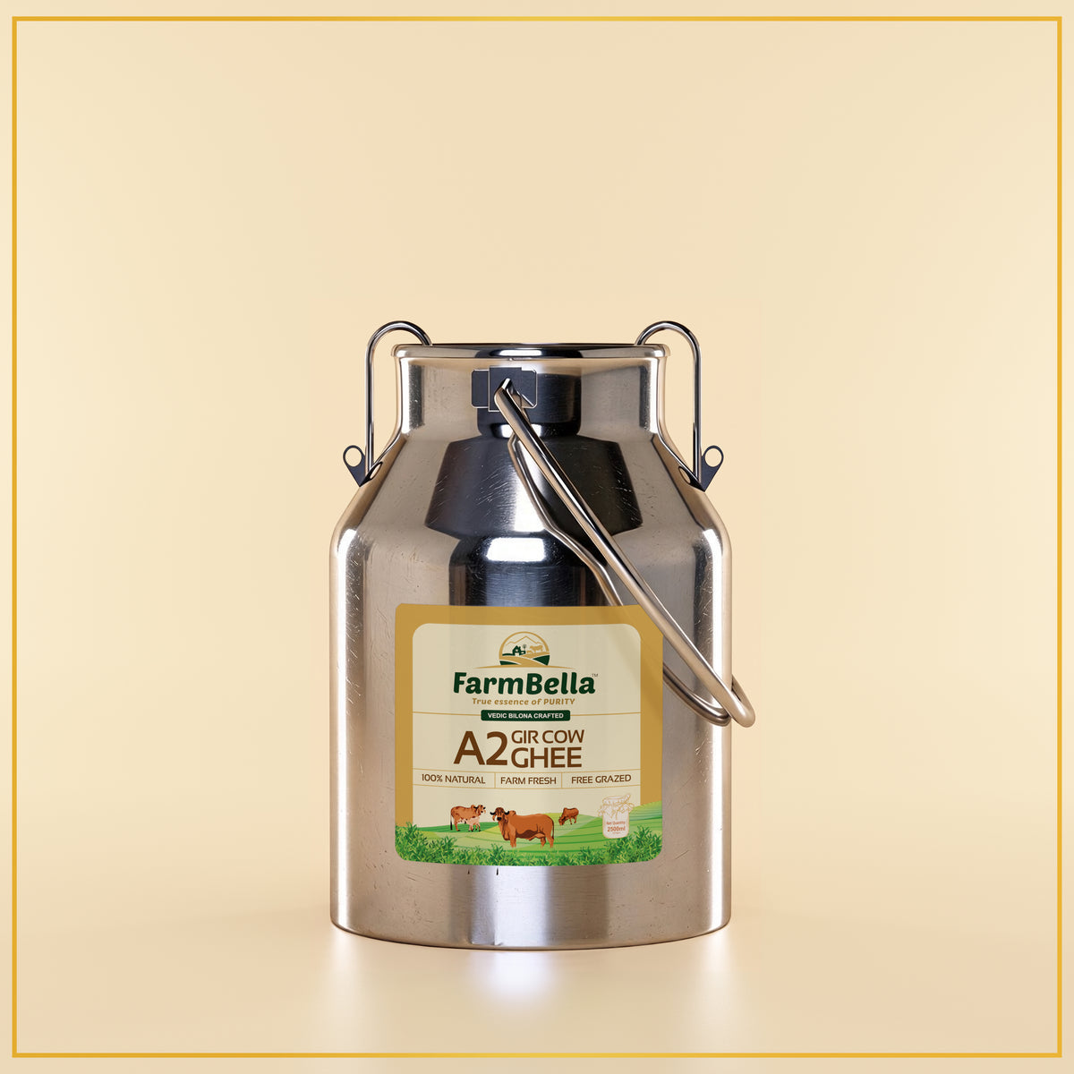 A2 Gir Cow Ghee - Made From Curd (1000ml)