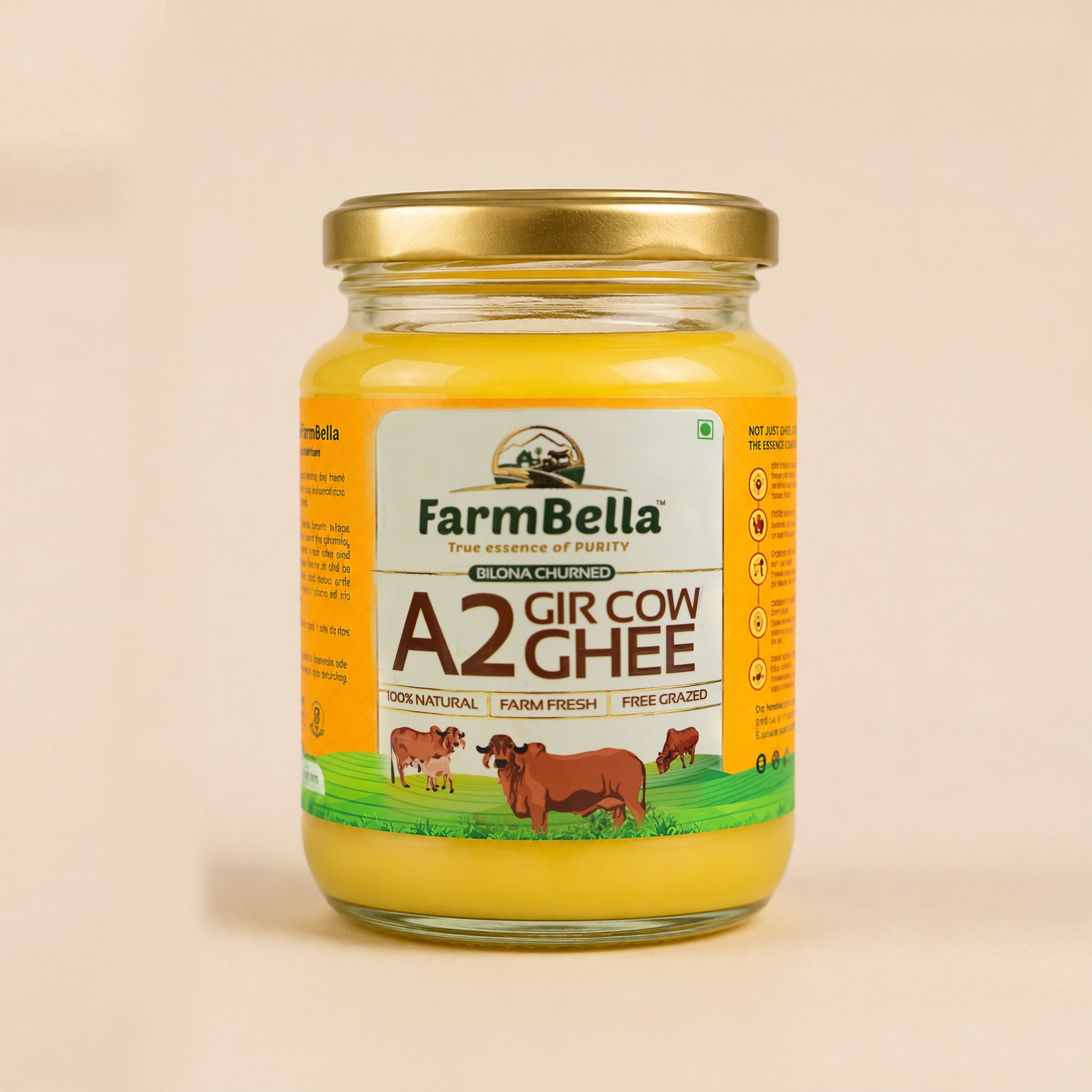 A2 Gir Cow Ghee- Made From Curd (500ml)