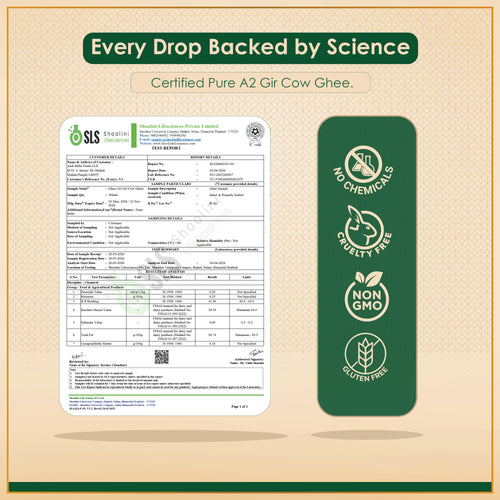 A2 Gir Cow Ghee Dolchi- Made From Curd 2.5Lt.