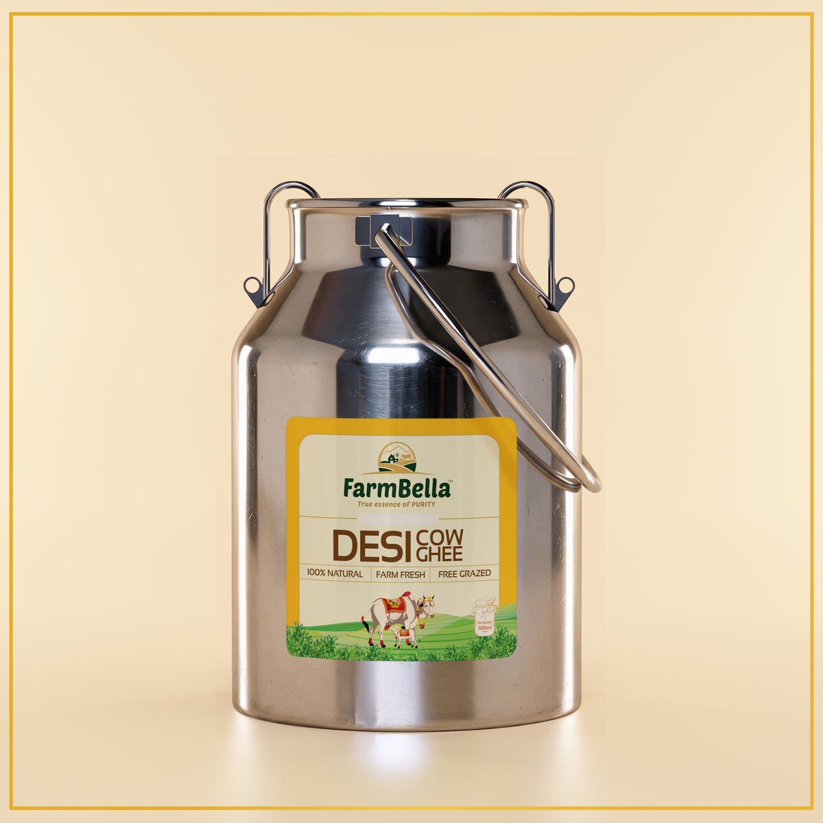 Desi Cow Ghee Dolchi - 5Lt.