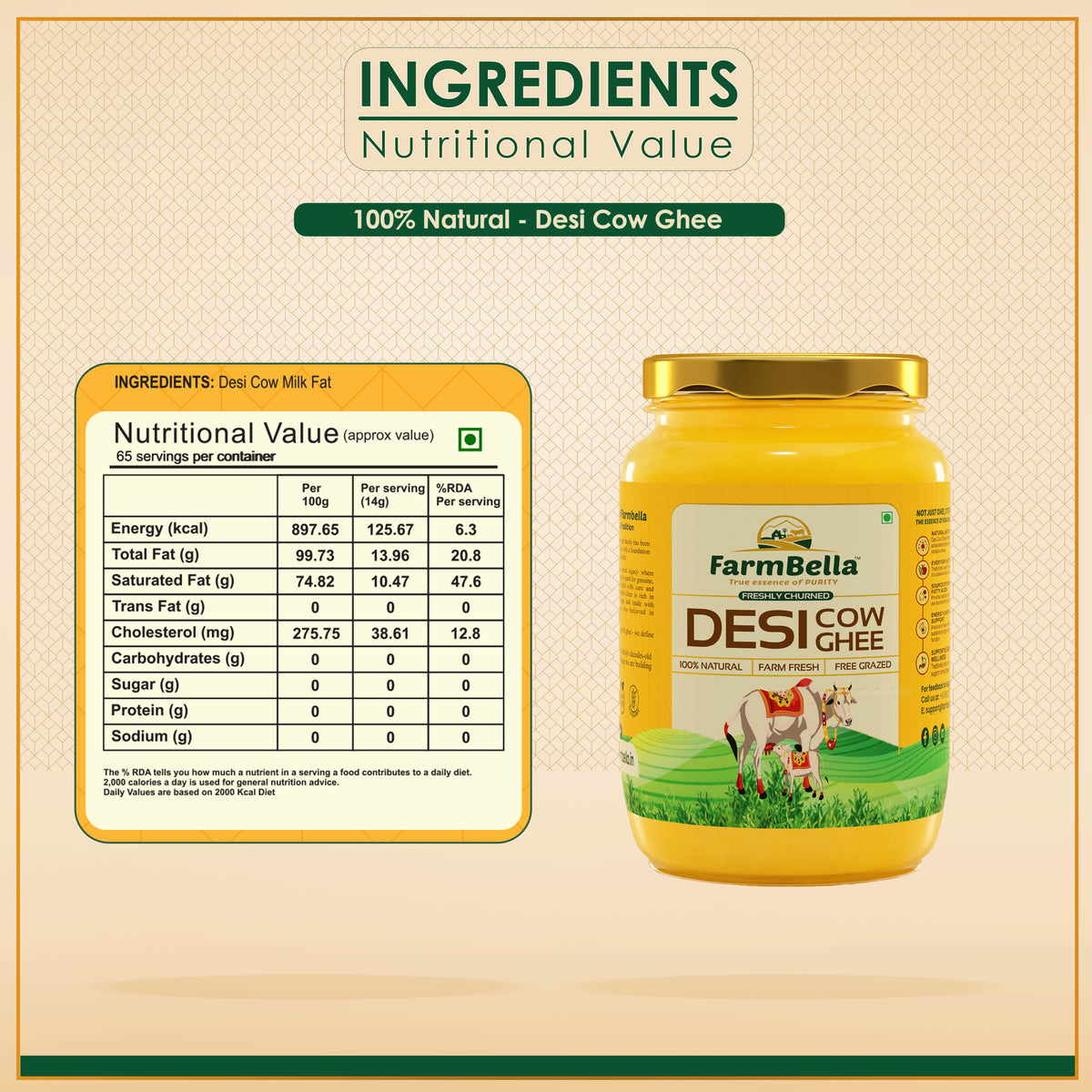 Desi Cow Ghee-500ml
