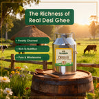 Desi Cow Ghee Dolchi - 5Lt.